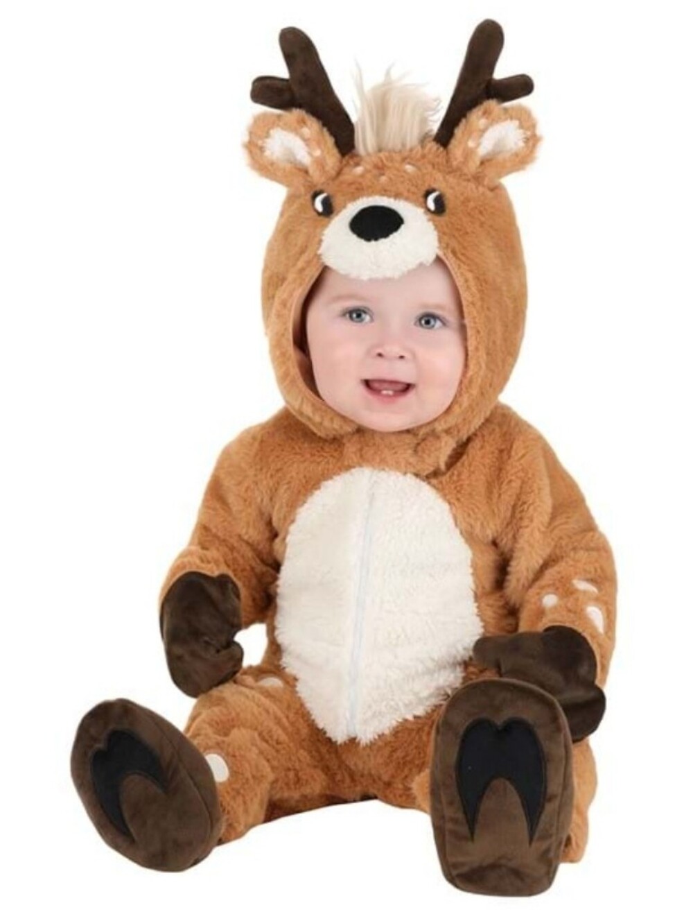 NWT LITTLE BABY DEER INFANT COSTUME HOODED MITTENS 12 - 18 MONTHS BROWN TAN